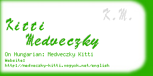 kitti medveczky business card